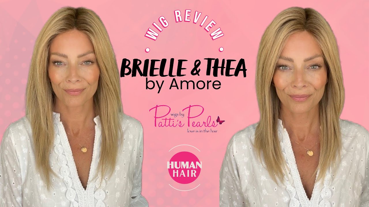 BRIELLE & THEA Human Hair Wigs by AMORE in Moonlight Blonde Root - WigsByPattisPearls.com