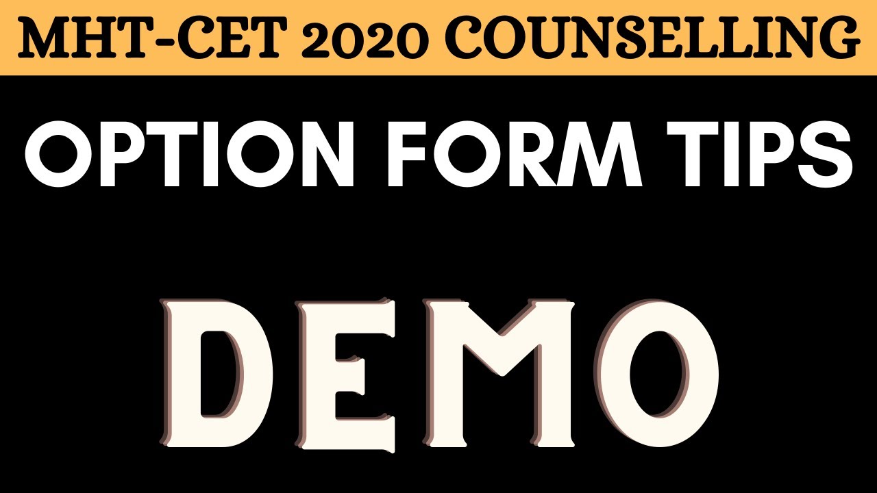 OPTION FORM TIPS || DEMO OF CAPGUIDE || MHT-CET 2020 COUNSELLING || MHT-CET 2020