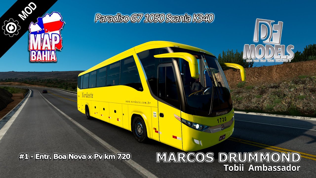 DF Models - Paradiso G7 1050 Scania K340 // Map Bahia - Real Scale 1:1 - ETS 2