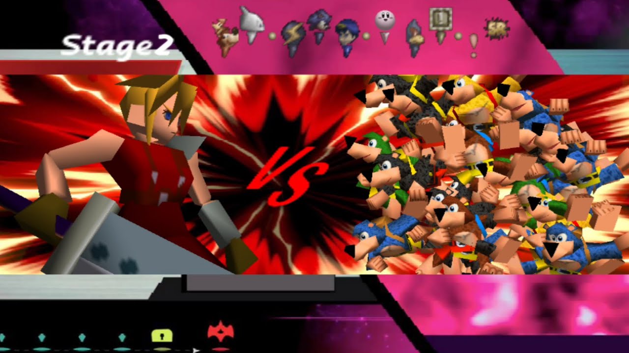 Super Smash Bros Remix HD Textures Melee 1P Mode Very Hard Cloud (Gameplay Android)