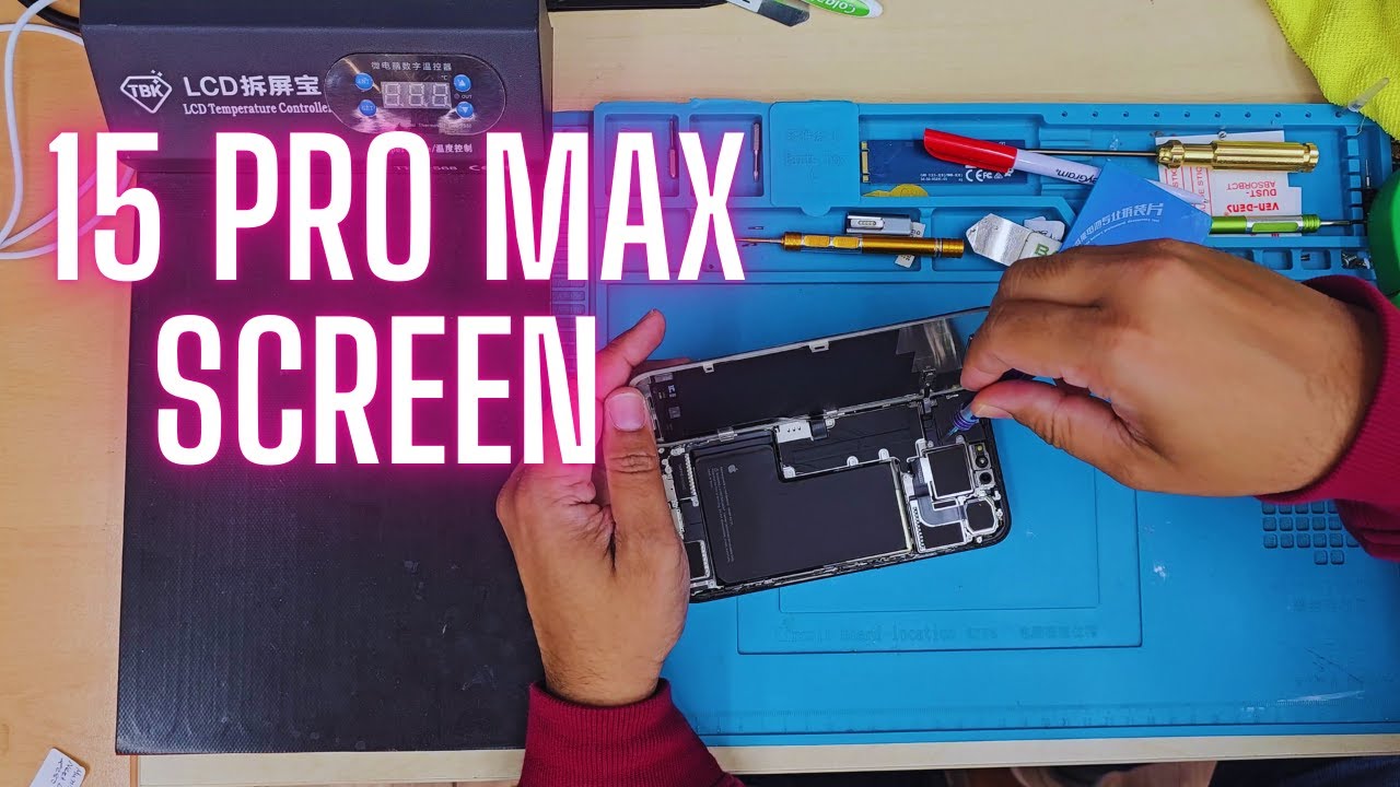 Этот ремонт экрана iPhone 15 Pro Max вас шокирует.