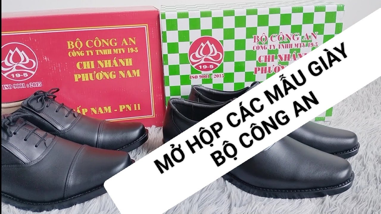 Giày công an Tướng - Giày tá Công an - Giày úy Công an