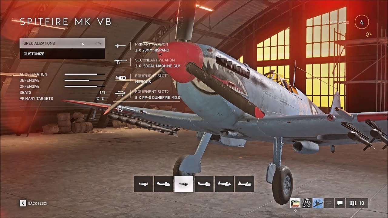 Battlefield V Spitfire VB Plane, Hamada Map Highlight's - Battlefield 5 Spitfire VB Plane - bfv -bf5