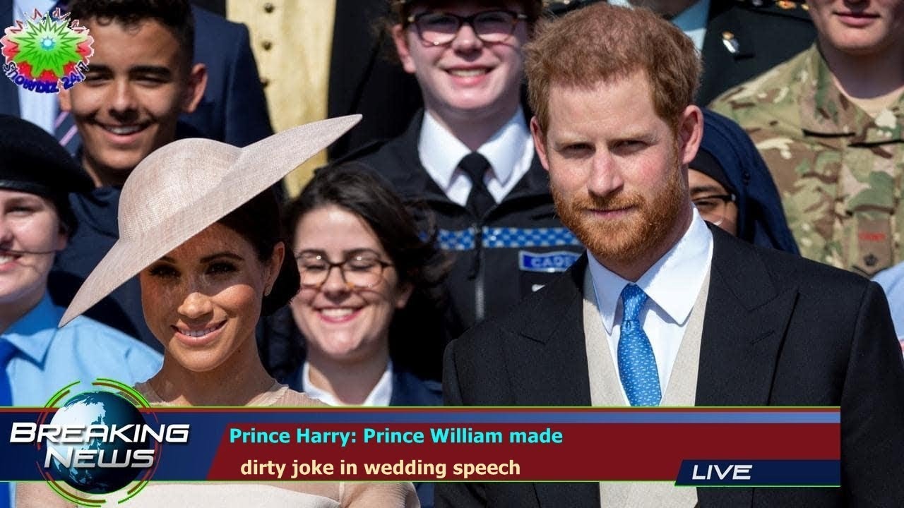 Prince Harry: Prince William made   dirty joke in wedding speech