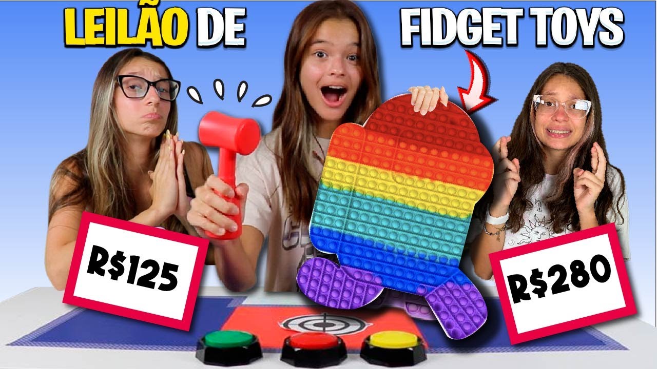 LEILÃO DE FIDGET TOYS | FIDGET TOYS CHALLENGE | TROCANDO FIDGET TOYS PoP It | Ft. Family Fun 5