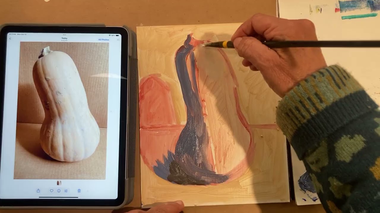 Squash Color Study: Block-In and Initial Colors