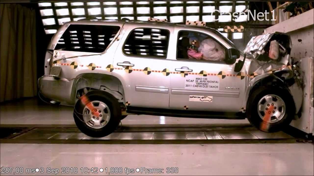 Chevrolet Tahoe | 2013 | Frontal Crash Test | NHTSA High Speed Camera | CrashNet1