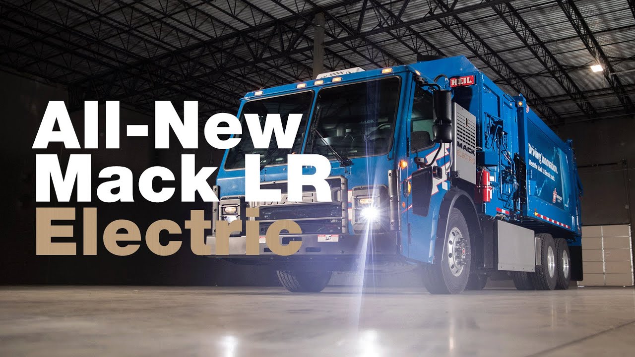 Совершенно новый электрический мусоровоз Mack LR