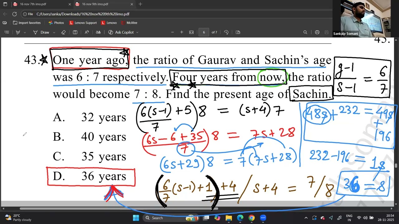 28 Nov 9th-10th - 9th IMO Paper 1 - Lecture 2