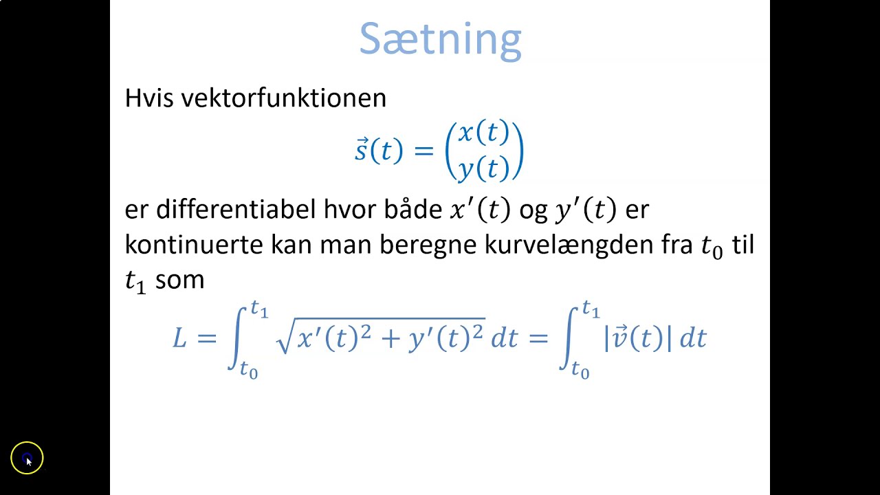Vektorfunktioner - Bevis: Kurvelængde