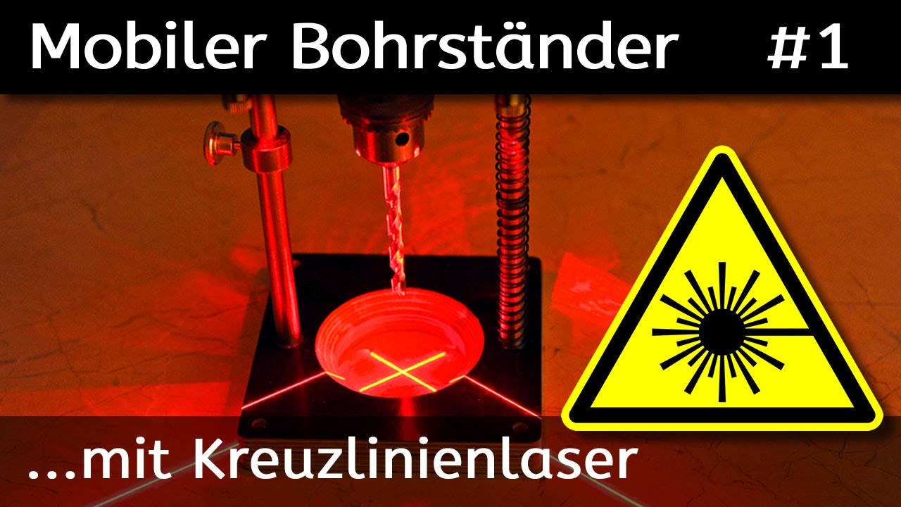 Mobiler Bohrständer mit Kreuzlinien-Laser vom Feinsten