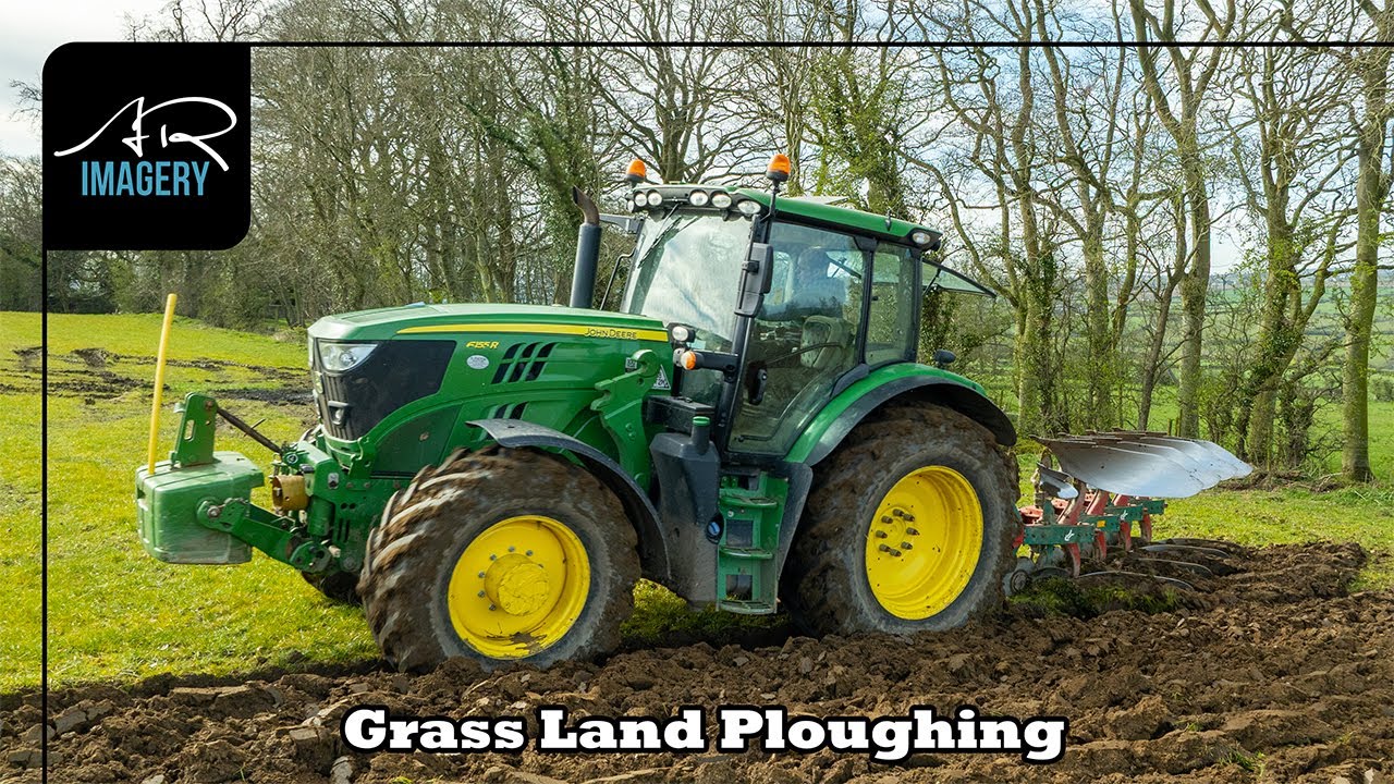 Spring Crop Prep | 6155R & Kverneland 4 Furrow Plough Working Purcell Farms