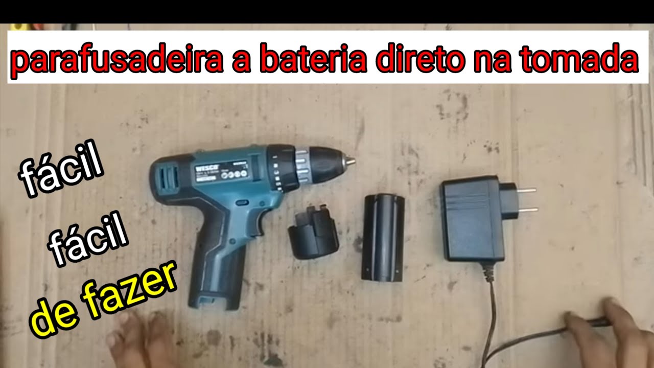 como transformar parafusadeira a bateria em elétrica, parafusadeira com fonte, parafusadeira com fio