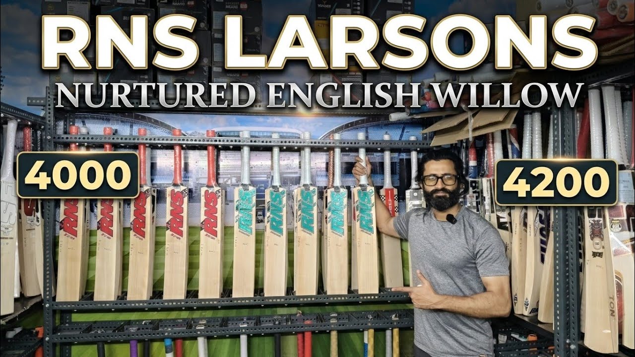 RNS LARSONS NURTURED ENGLISH WILLOW BIG EDGE BIG TOE BATS GOOD PICK-UP WELL BALANCED 