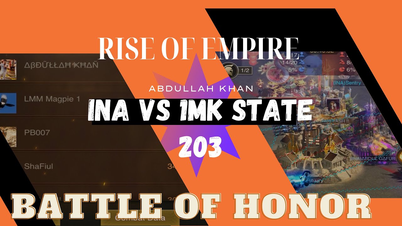 INA VS 1MK STATE 203 | #BOH #rise of empires ice & fire
