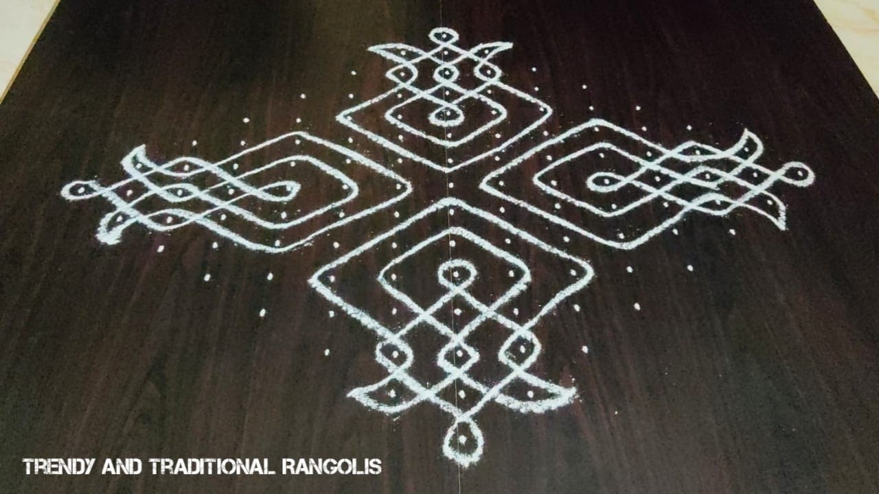 Simple new year kolam | 15 dots kambi kolam | neli/pongal kolam | Trendy and traditional rangolis