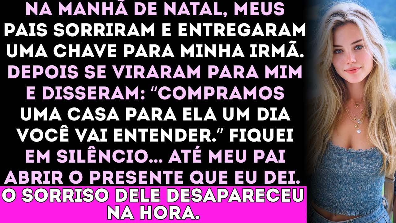 Na manhã de Natal, meus pais deram uma chave de casa para minha irmã — e então disseram: “Um dia, vo