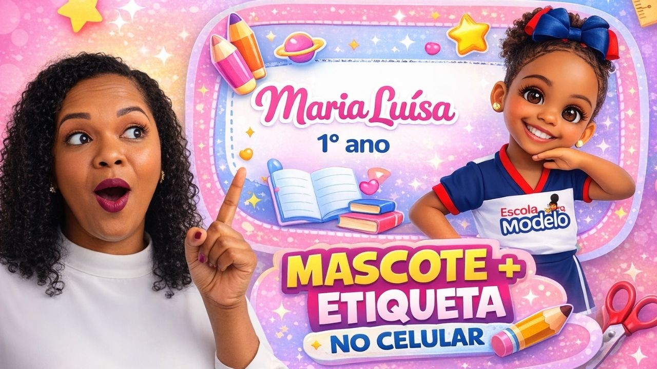 Como Criar uma Mascote e Etiquetas Escolares no PixelLab | Passo a Passo