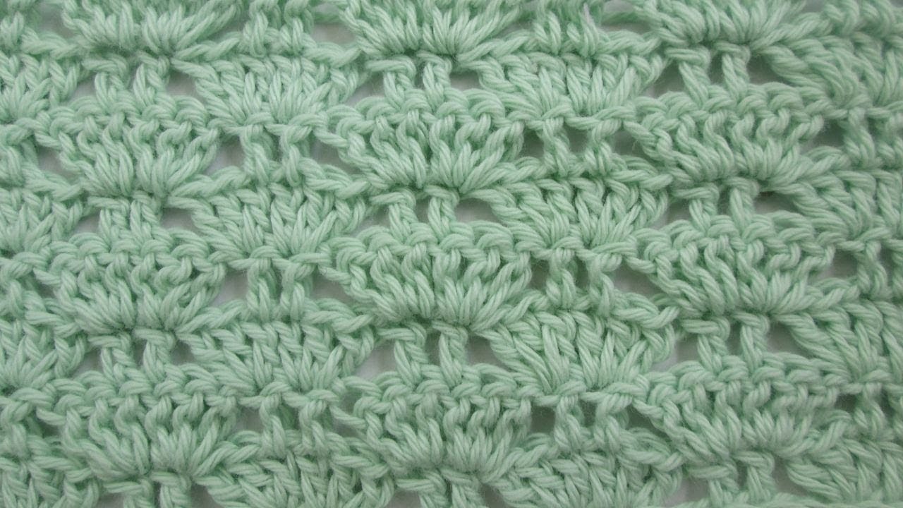 Puntada hermosa a crochet motivo #12 conchitas panesitos pansitos a crochet