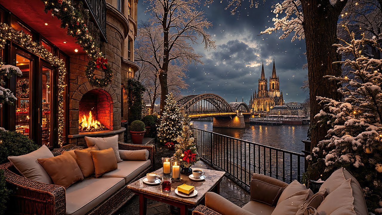 Germany Winter Night Jazz ☕ Smooth Jazz Music & Cozy Christmas Caf&eacute; Ambience for Focus, Study