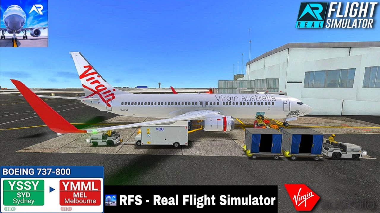 RFS-Real Flight Simulator-SYDNEY To MELBOURNE-Full Flight-B737-VIRGIN AUSTRALIA-FHD-Real Route