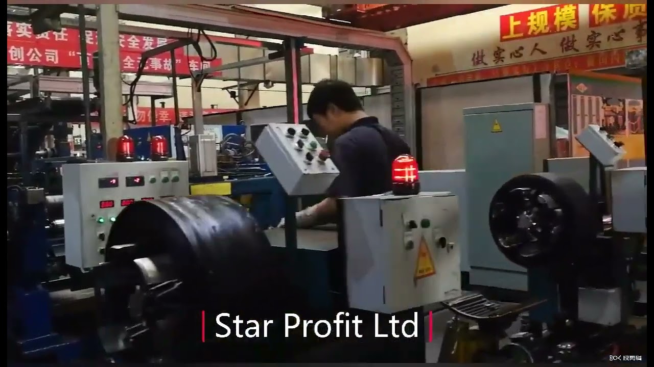Solid tyre building line
