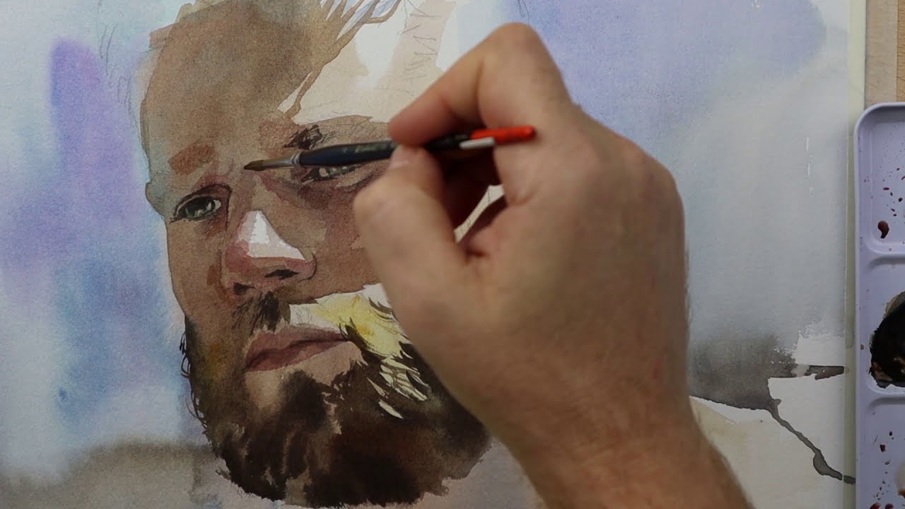 Retrato en acuarela