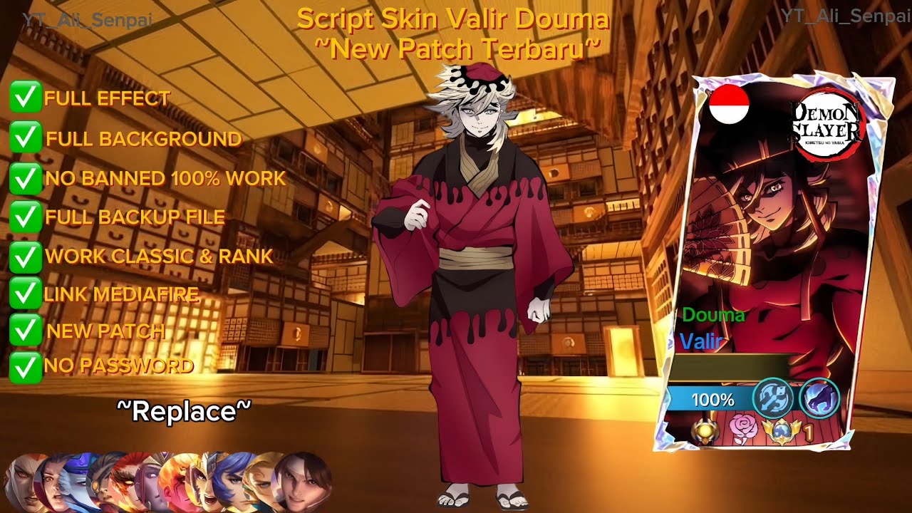 New Replace!! Script Skin Valir Douma No Password|Full Effect Voice|Patch Terbaru!!