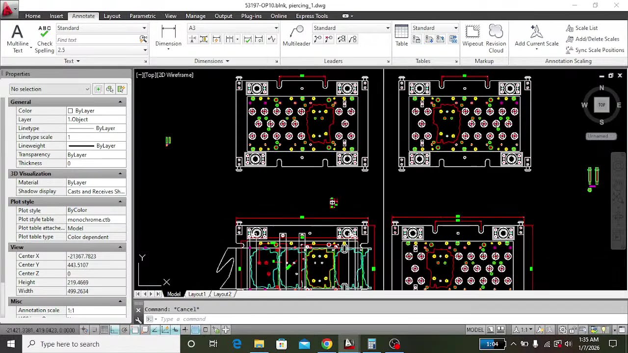Autocad Detailing Drawing & Dimensioning