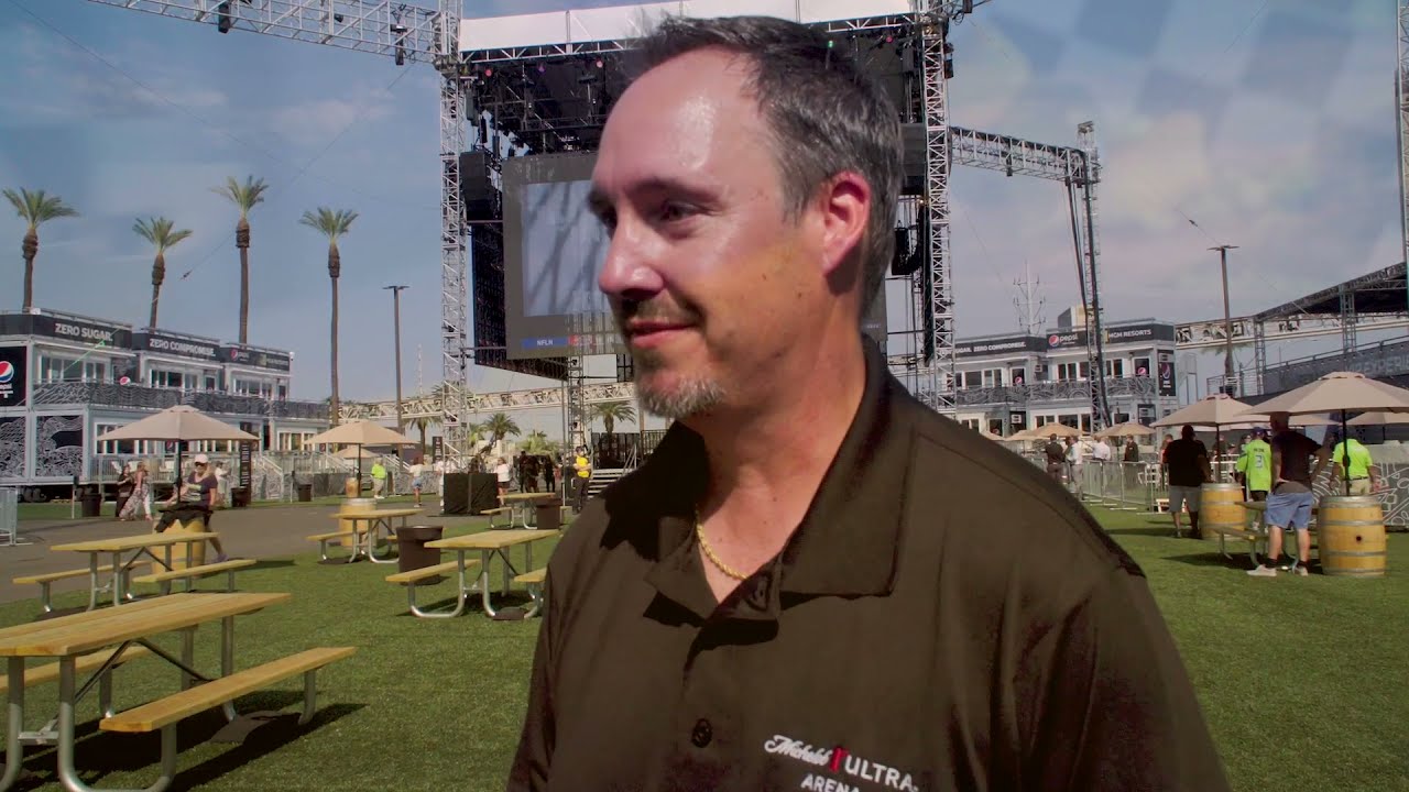 Inside Bud Light Beer Garden