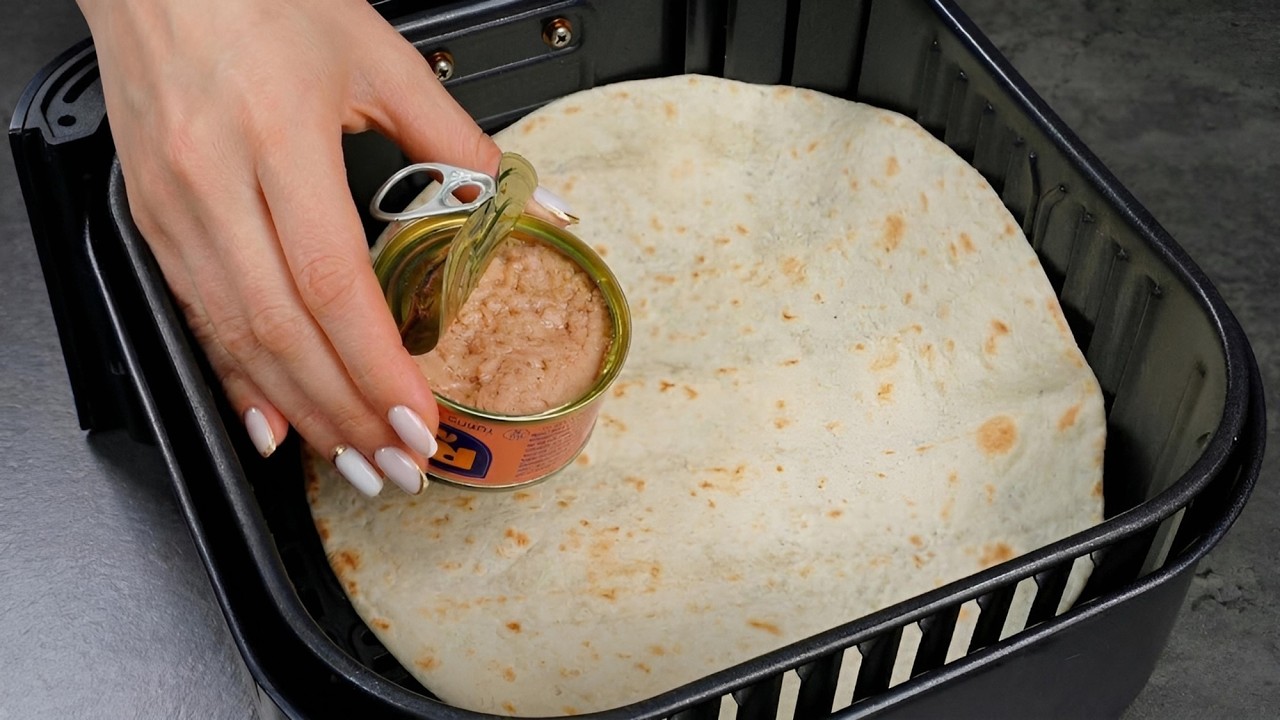 Tortilla + Tuna + Air Fryer = Ready in Just 8 Minutes… WOW!