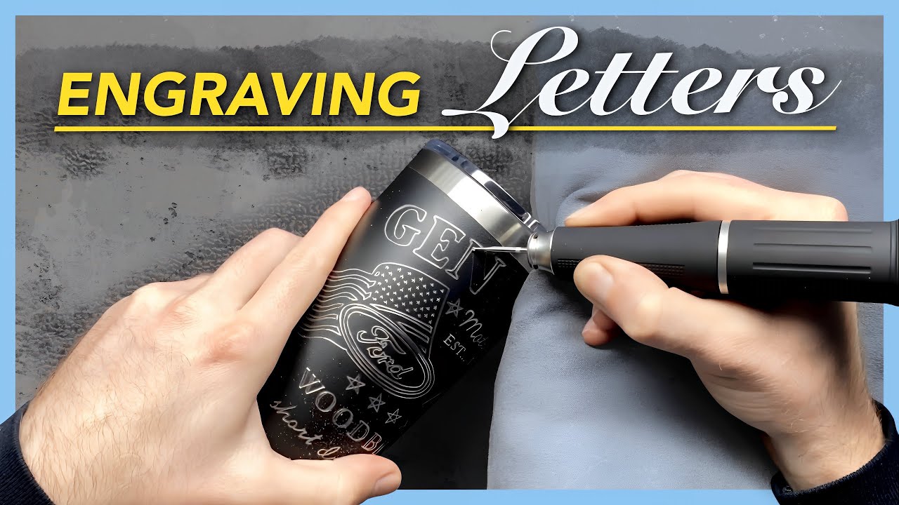 ENGRAVING LETTERS with a ROTARY TOOL on a YETI Tumbler