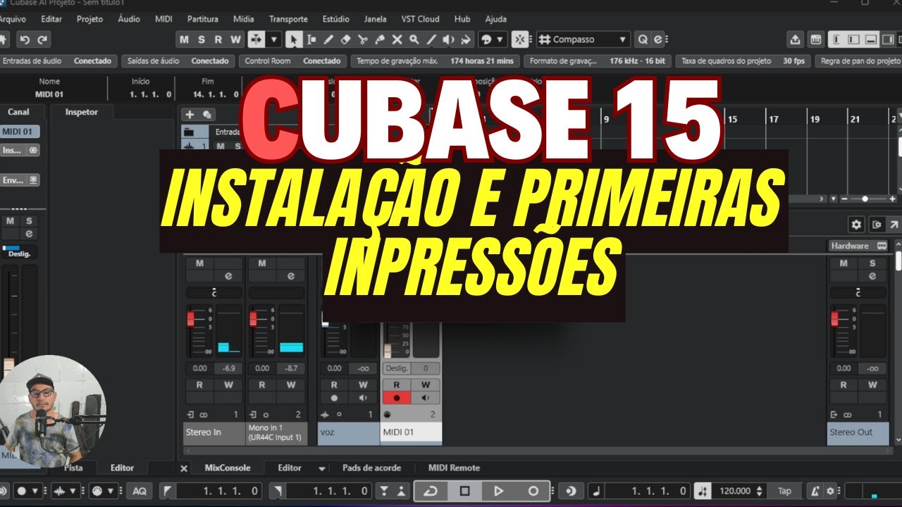 Cubase 15 - Instalação e Primeiras Impressões.