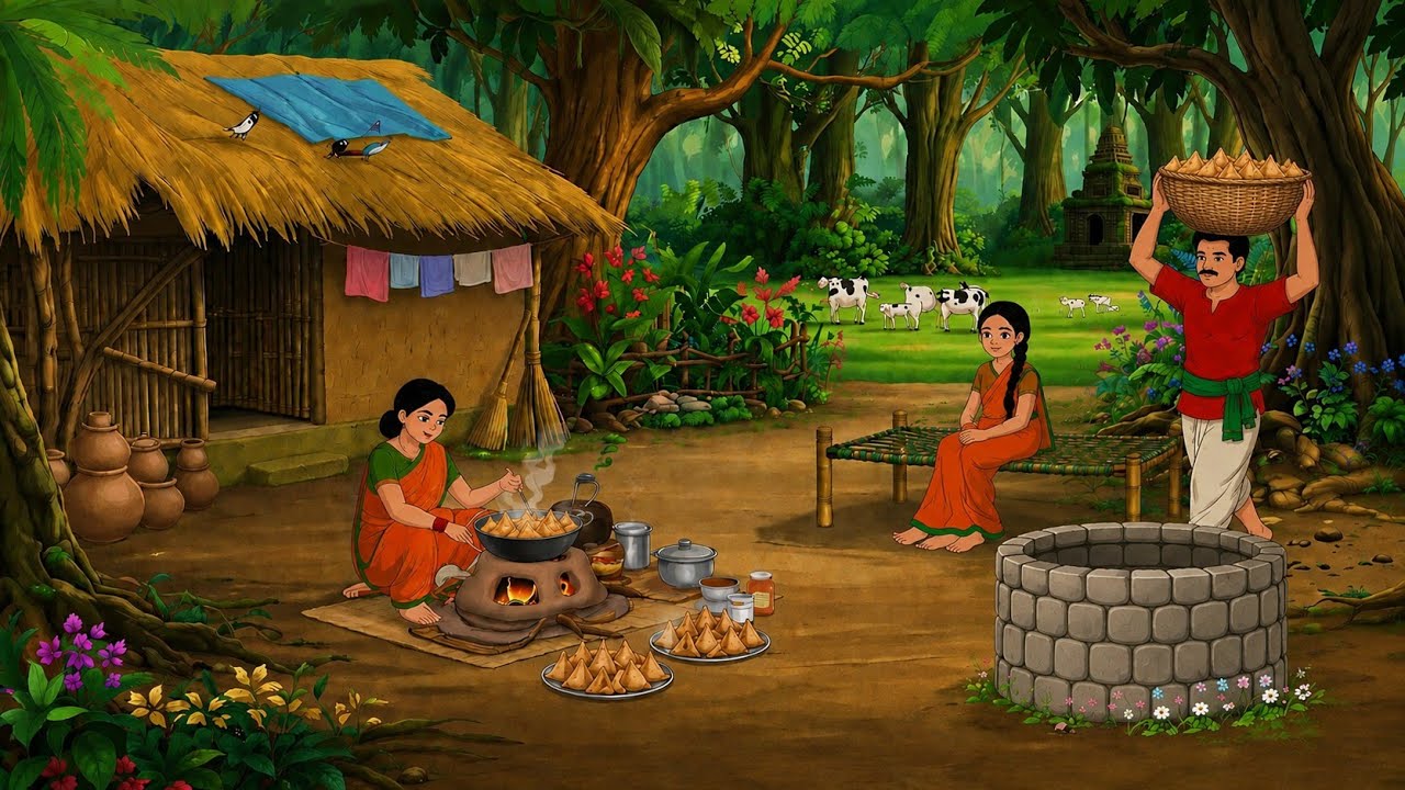 A Ray of Happiness in a Life of Scarcity | Bangla Golpo | Animated Story | Bengali Village Drama ...