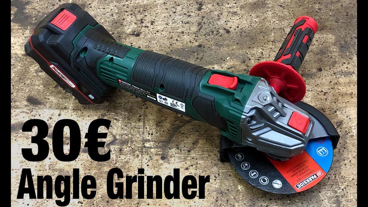 Lidl PARKSIDE ® Cordless Angle Grinder PWSA 20-Li C3 Unboxing and Test / Akku Winkelschleifer