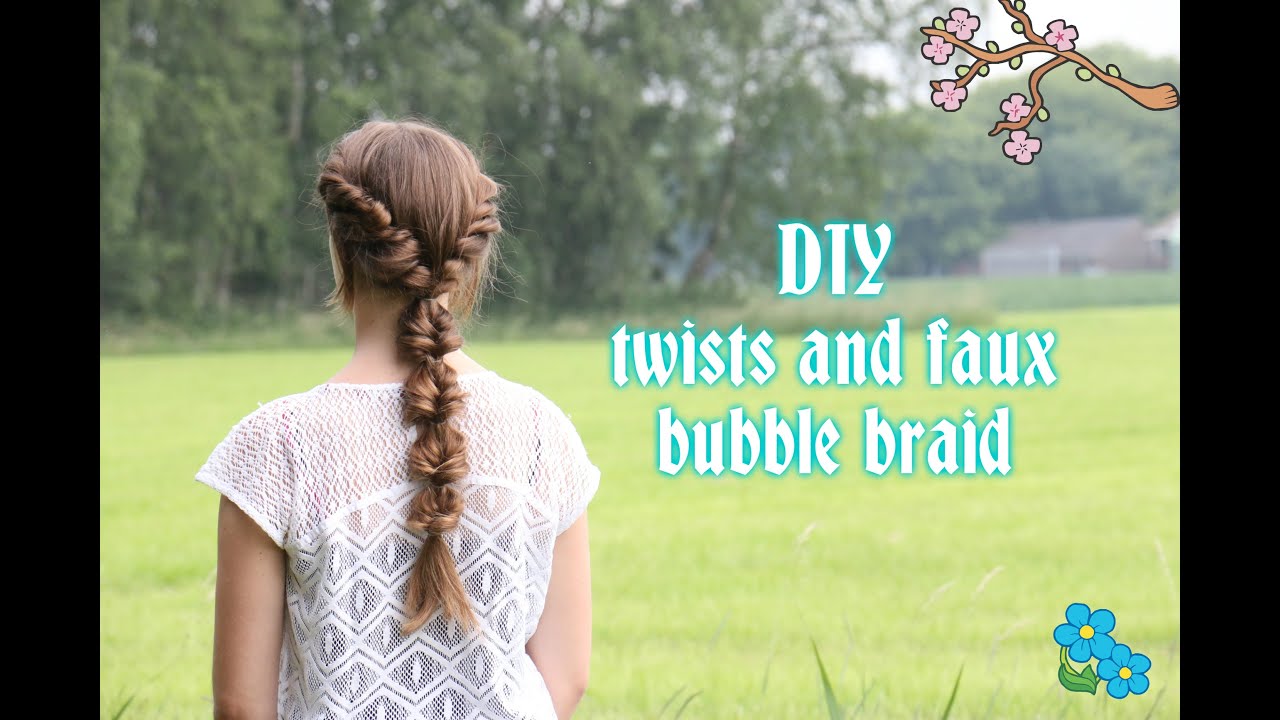 How to: (DIY) Twists and Faux Bubble Braid | Yiyayellow Hairstyles