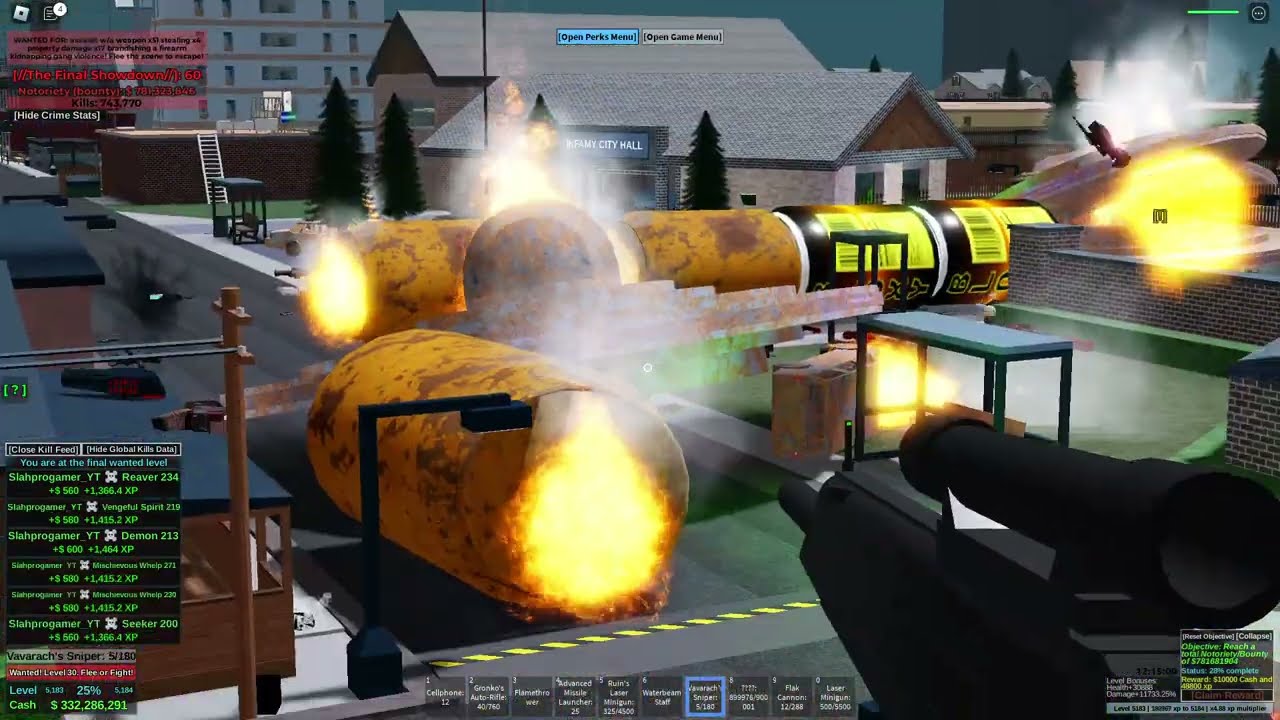 Roblox Infamy Gameplay - Donut Shop Massacre + Wanted Level 30 Escape