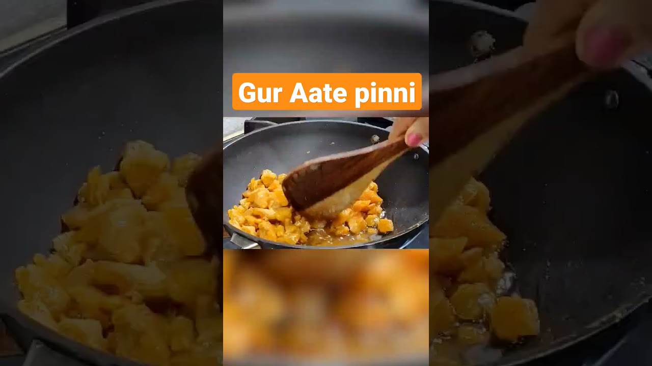 Gur aate ki pinni recipe in hindi | Indian pinni recipe | #cooking #recipes #youtubeshorts #sweet