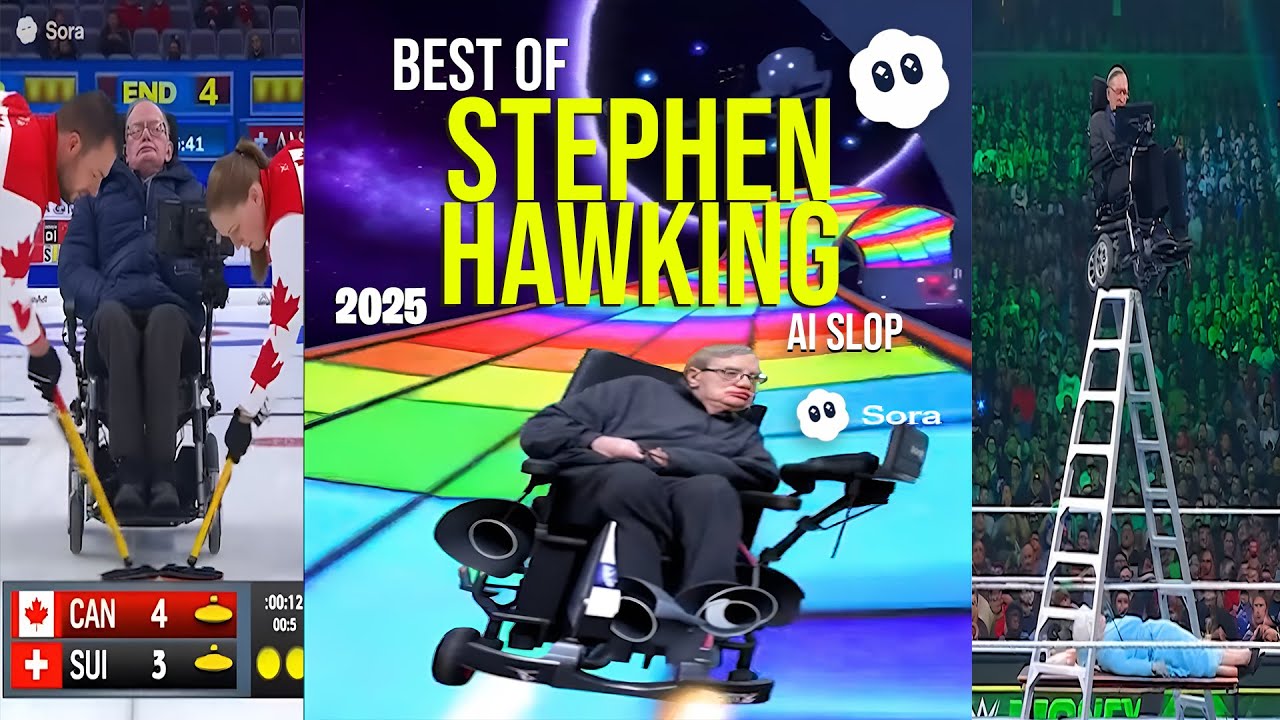 Top Stephen Hawking AI Sora Videos 2025.. (nothing is real)