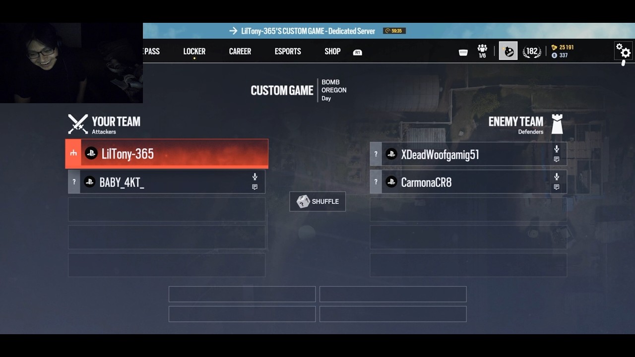 Hosting a 2v2 with my firends on Rainbow Six Siege for the first time...