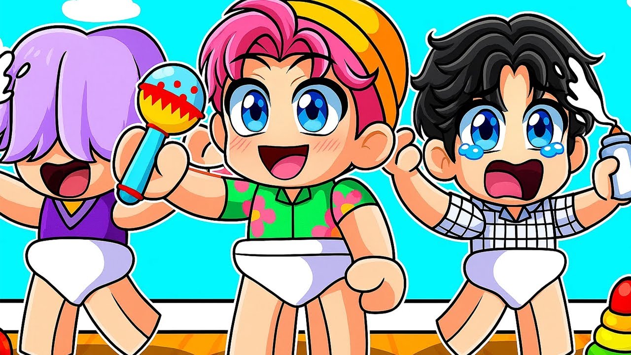 NOS CONVERTIMOS en UNA FAMILIA DE BEBES en Roblox!
