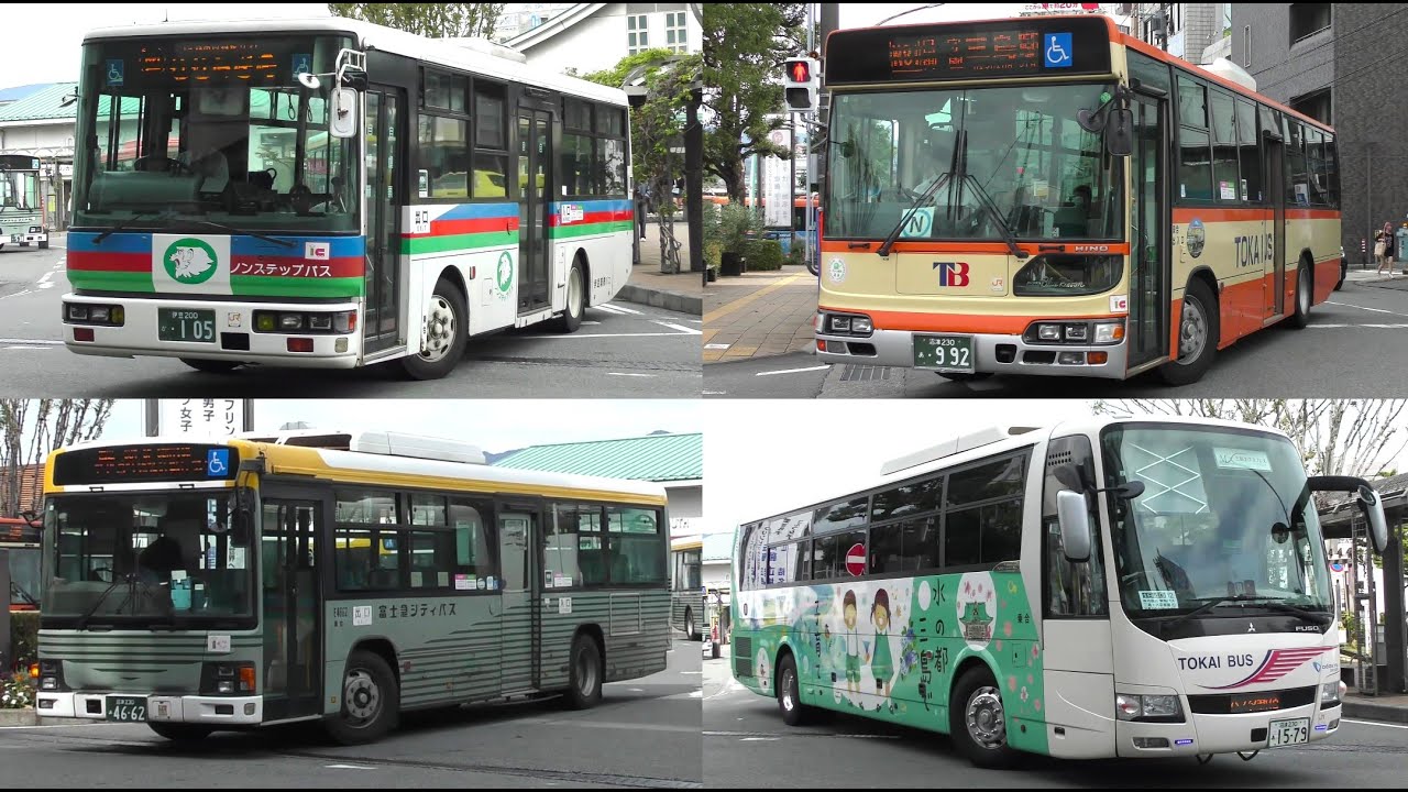 バスの行列を眺める＠三島駅南口バスターミナル