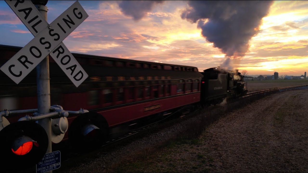 [4K] Strasburg Rail Road: Great Western 90's Sunset Excursions