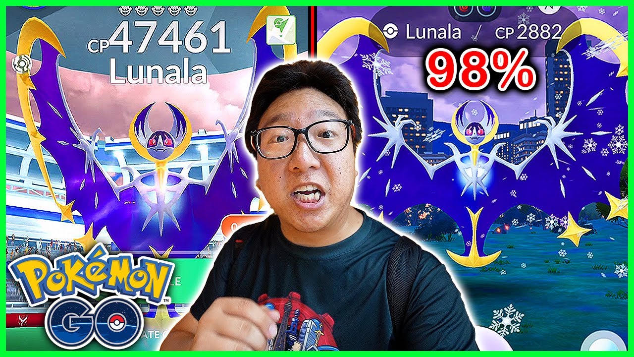 15 Lunala Raids with 98% IV Caught on Raid Hour! - Pokemon GO