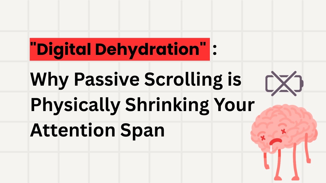 Digital Dehydration: Why Passive Scrolling is Physically Shrinking Your Attention Span