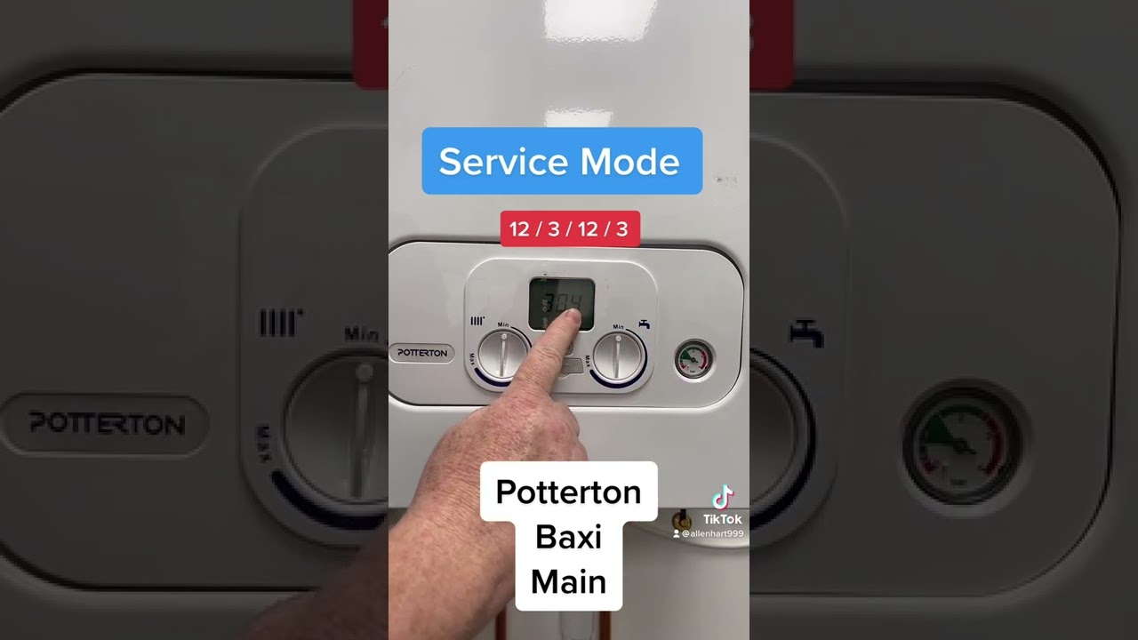 Сервис / Режим ввода в эксплуатацию Potterton / Baxi / Главный #TikTok #Shorts