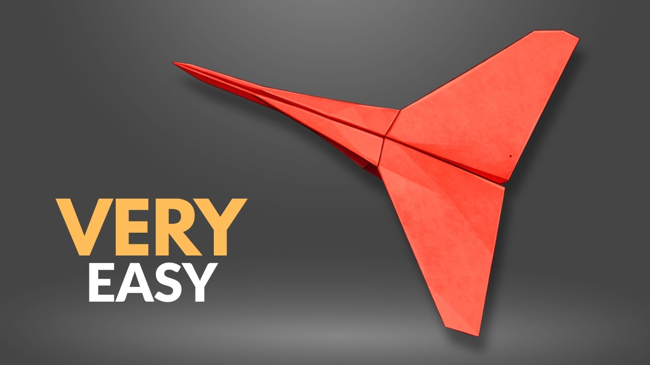 How to Fold a Fast Paper Airplane Easy - Easy Paper Airplane That Goes Far