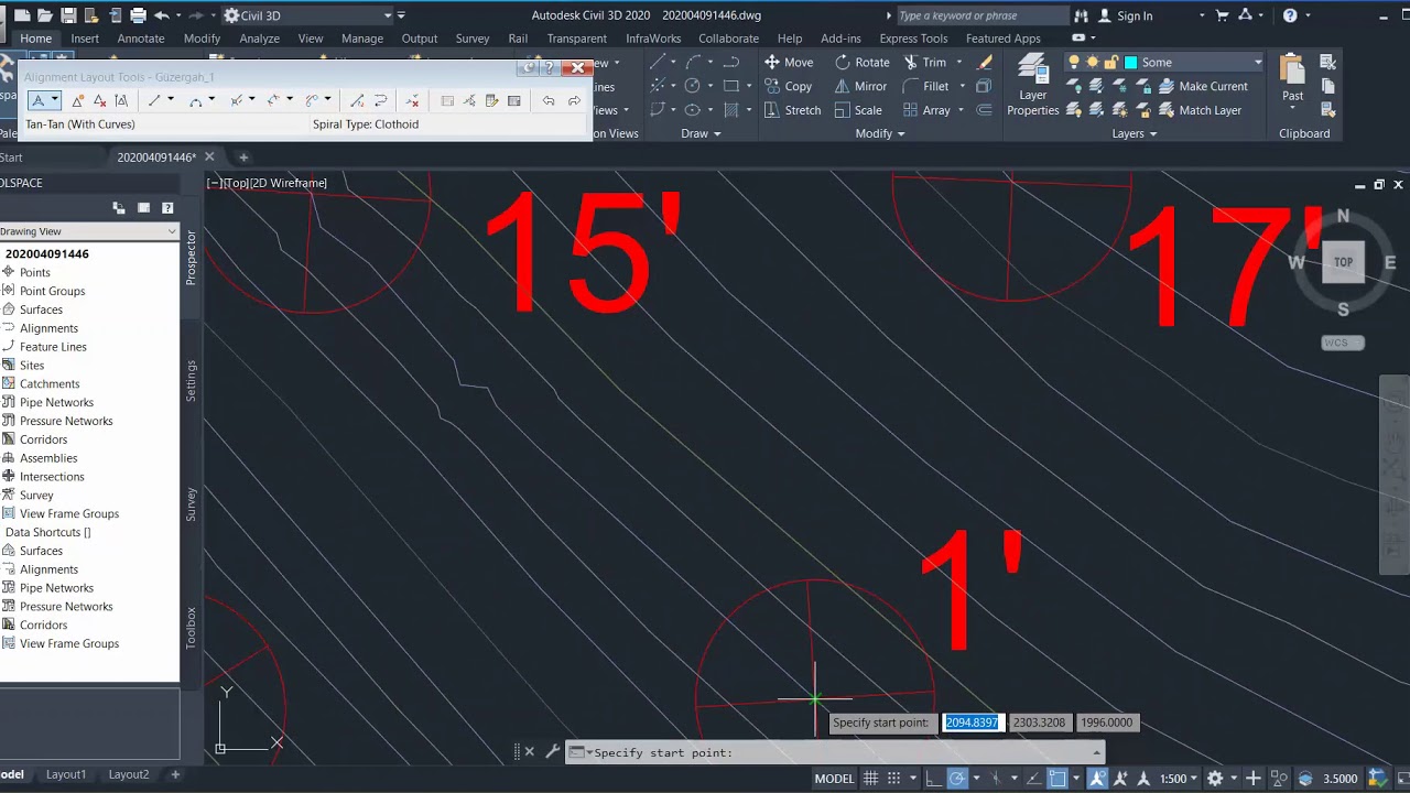 Civil 3D Güzergah Oluşturma