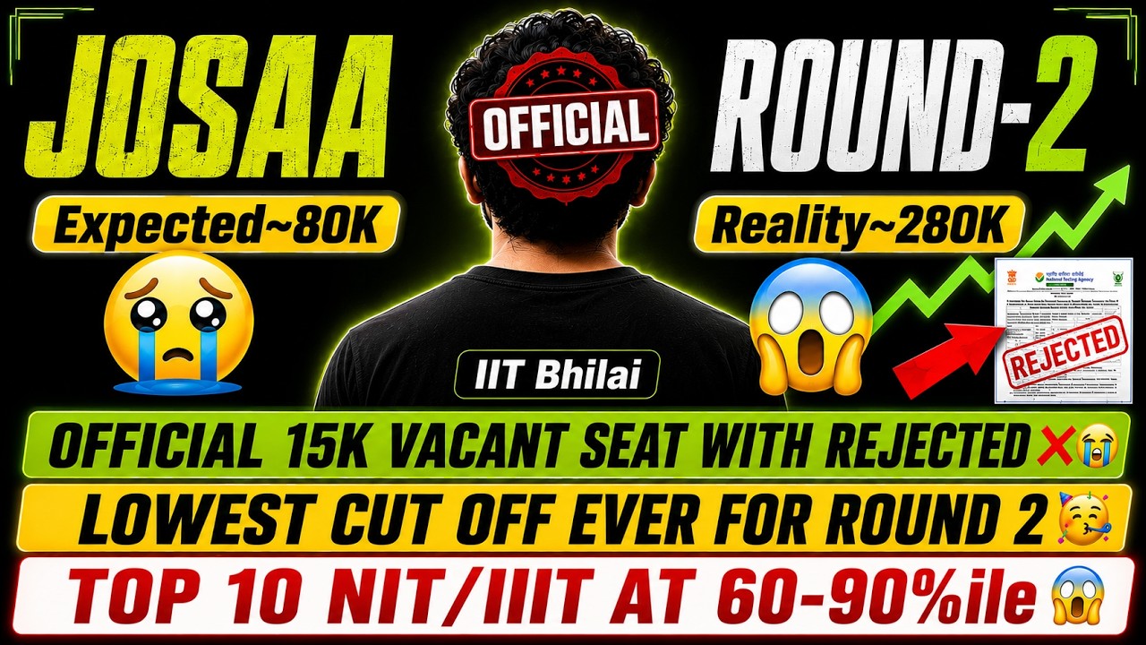 Huge Low Cut off for NIT in Round 2😱JOSAA Round 1 NIT JOSAA/CSAB 2026✅ Top NIT IIIT at 60-95%ile JO