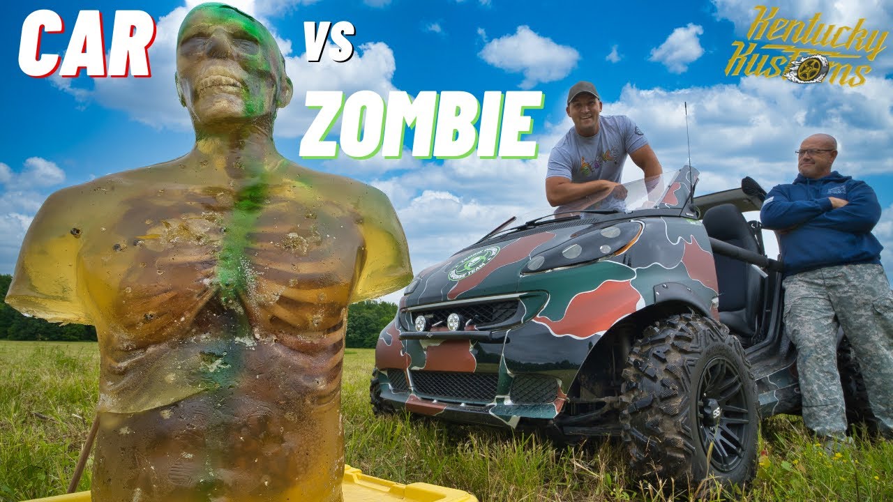 Машина против зомби-торса 🧟‍♂️ (Замедленная съемка!!!)